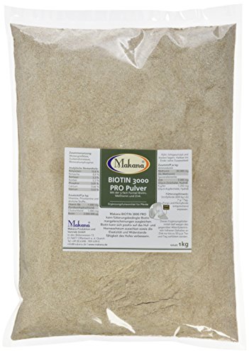 Makana Biotin 3000 Pro - Polvo para Herradura Estable, Bolsa de 1000 g (1 x 1 kg)