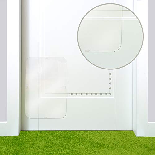 PETFECT - Protector de arañazos para Puerta de Gato (45 x 30 cm) para Uso Interior y Exterior, Transparente
