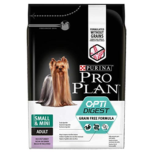 Purina Pro Plan Optidigest Grain Free Comida Seca para Perros Adultos, Pequeños y Mini con Pavo, 2500 g