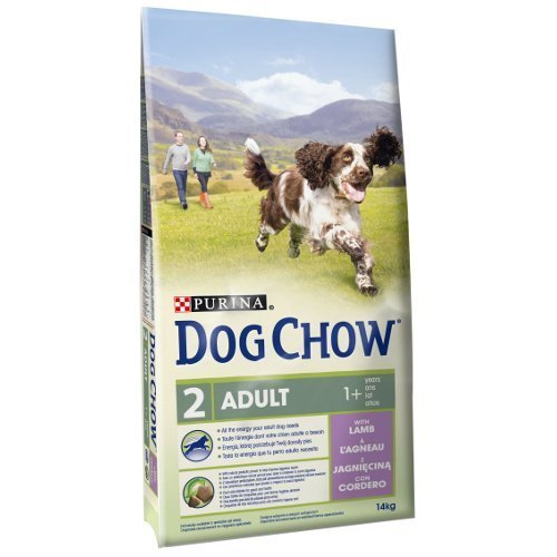 Saco de pienso 14 KG Comida para Perros Adultos Dog Chow con Cordero