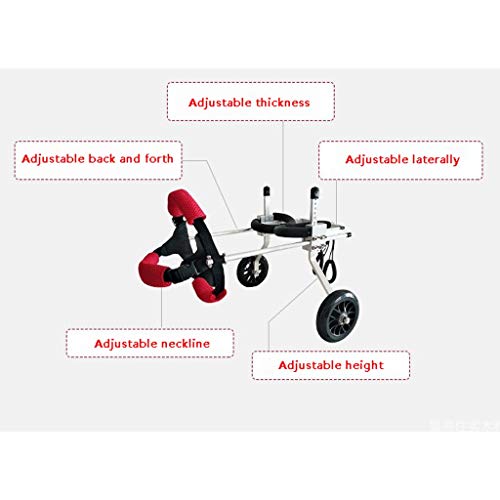 Silla de ruedas para perros, carrito de silla de ruedas ajustable, bicicleta para caminar con asistencia para perros discapacitados,pesa de 6 a 45 libras, se puede ajustar ligeramente ( Size : S )