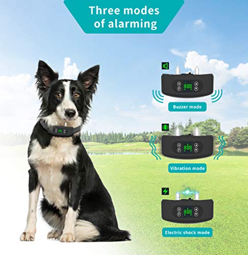SIXIN Cerca eléctrica para Perros con GPS, Sistema de contención de Mascotas en sobre el Suelo, Resistente al Agua IP66, Ajuste de Distancia de corrección de Tono de Choque Máx. 1000M (Negro)