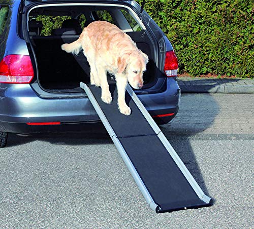 Trixie Aluminio petwalk Plegable rampa para Perro, 155 x 38 cm, Color Negro
