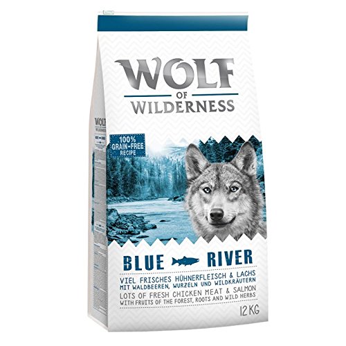 Wolf of Wilderness - Salmón para adulto "Blue River" Una comida saludable y saludable para su perro