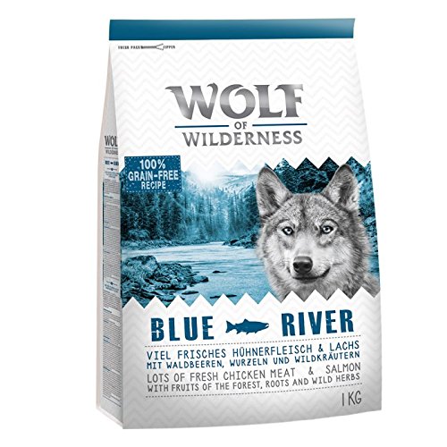 Wolf of Wilderness - Salmón para adulto "Blue River" Una comida saludable y saludable para su perro