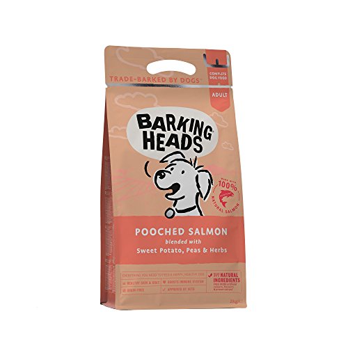 Barking Heads Comida Seca para Perros - Pooched Salmon - Salmón 100% natural sin aromas artificiales, Ayuda a mejorar la salud de la piel y el pelo, 2 kg