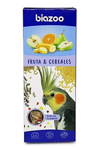 biozoo - Barritas de Fruta & Cereales para Cotorra - Pack 5 Unidades