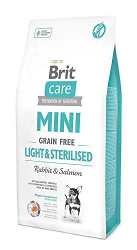Brit Care Mini Light y Sterilised Grain Free al Conejo y Salmón Hipoalergénico - 7 kg