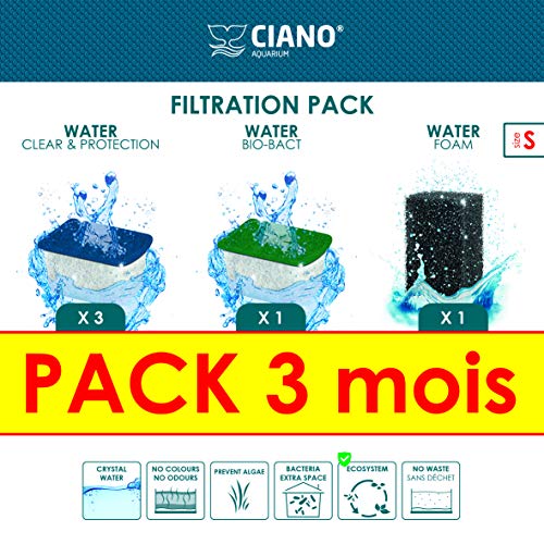 Ciano Acuario Consumables Pack 3 Meses para acuariofilia Talla S