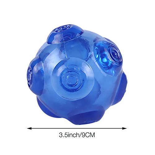 Louvra Pelota Perro Impermeable Bola Inflable Goma Juguete Perro, el Diámetro 9cm, Azul