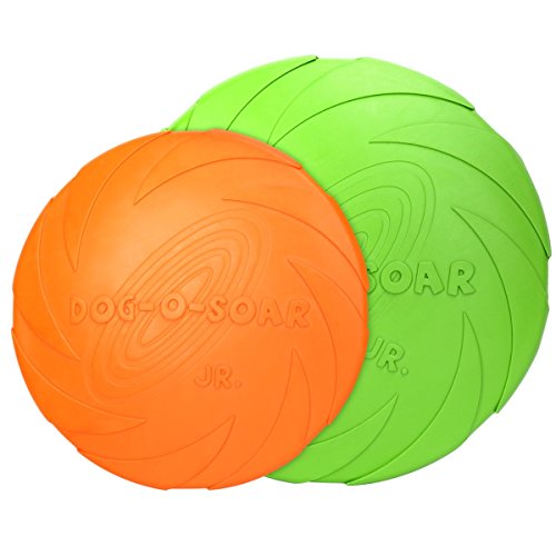 PETCUTE Frisbee Perros Volar Discos Juguete para Perros interactivos Frisbee 2 Piezas ø 18 cm