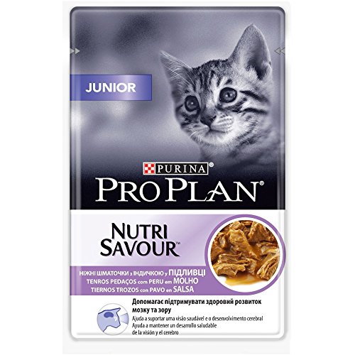Purina ProPlan en Salsa Comida para gato Junior, bebe, gatito con Pavo 24 x 85 g