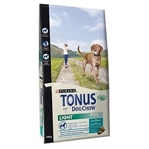 Purina Tonus Dog Chow Adult Light - Croquetas con tachín, 14 kg