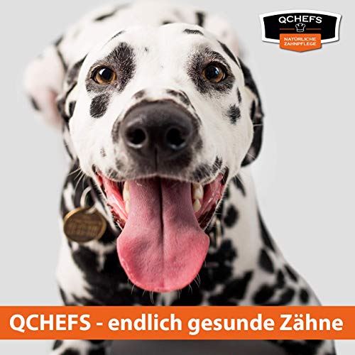 QCHEFS Hard Cracker | comida para perros | contra el mal aliento | limpieza dental | bienestar para alérgicos | aliento y la placa