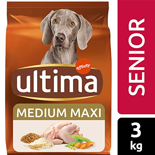 Ultima pienso para Perro Medium-Maxi Senior con pollo, pack de 3 x 3 kg - Total 9 kg