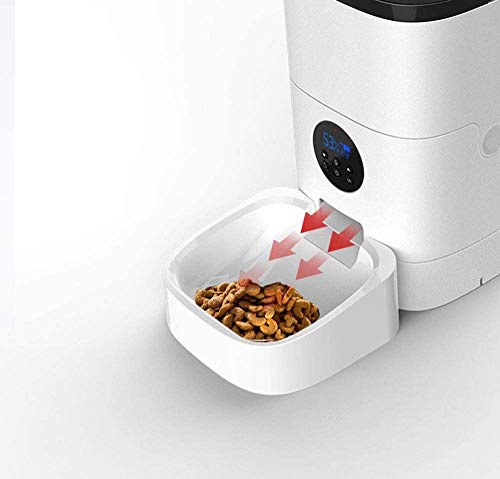 Alimentador automático Alimentador de Mascotas Alimentador de 6L USB de Gran Capacidad Alimentador automático Inteligente Versión de Video WiFi Alimentador para Gatos y Perros pequeños