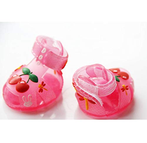 AMURAO Sandalias de Verano Transpirables para Mascotas Zapatos Coloridos de Cereza para Perros Patas Protectoras Antideslizantes para pavimento Caliente