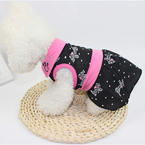 AMURAO Vestido de Perro de Verano Ropa para Mascotas Transpirable Falda Linda del Perrito de la Boda Mascota Encantadora Disfraces al Aire Libre