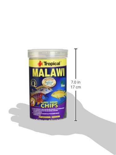 Aquatic Paradise Tropical Malaui Mbuna Chips Especial para Malaui Lentamente hundimiento – Alimentos multiingredientes para la alimentación Diaria 1000 ml/520 g