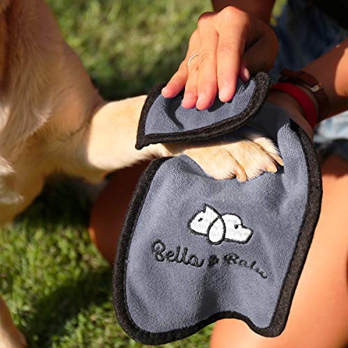 Bella & Balu Albornoz para perro XS de Microfibra Absorbente – Toalla para perros para secado tras el baño o de paseo bajo la lluvia