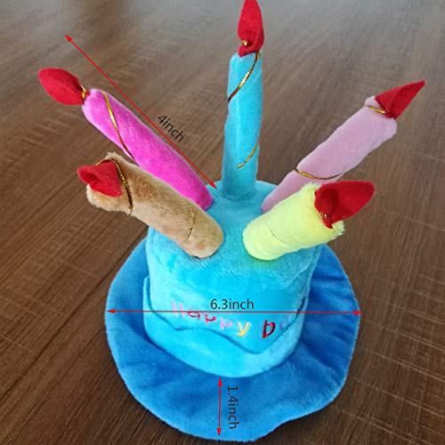Bello Luna Sombrero de cumpleaños para Mascotas Sombrero de Felpa Corto Ajustable como un Pastel de cumpleaños Adecuado para la mayoría de los Perros y Gatos - Rosa