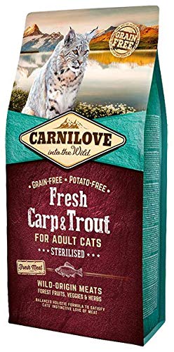 Carnilove Carnilove Fre Carp & Trout Sterilise Comida Deshidratada Para Gato 2 Kg - Paquete de 23 x 86.96 gr - Total: 2000 gr