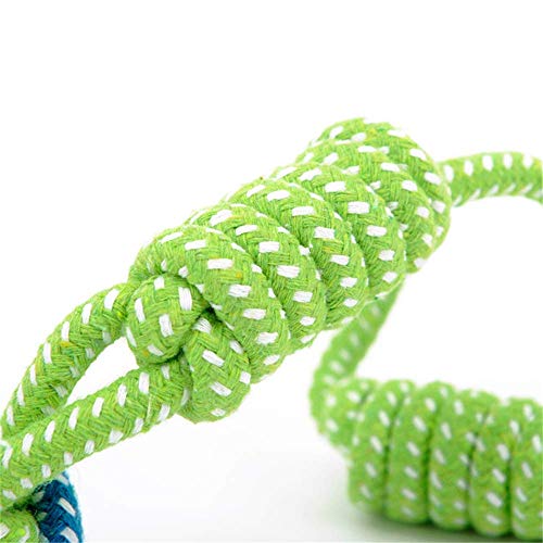 CHSDN Transer Pet Supply Juguetes para Perros Perros Masticar Dientes Limpiar Traning Diversión Jugar Green Rope Ball Toy para Perros pequeños Grandes