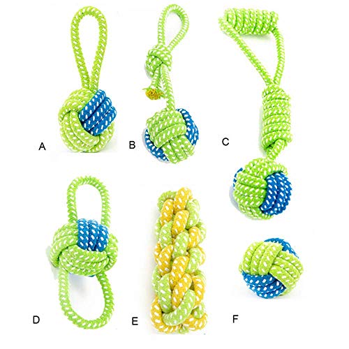 CHSDN Transer Pet Supply Juguetes para Perros Perros Masticar Dientes Limpiar Traning Diversión Jugar Green Rope Ball Toy para Perros pequeños Grandes