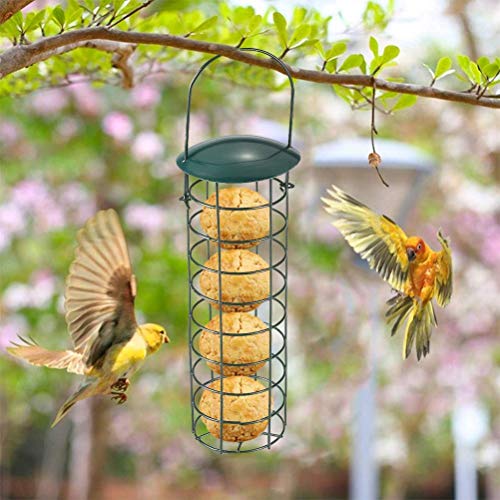 Comedero para Colgar Pájaros, Comedero de Semillas de Aves Silvestres Dispensador de Comida para Jardín al Aire Libre