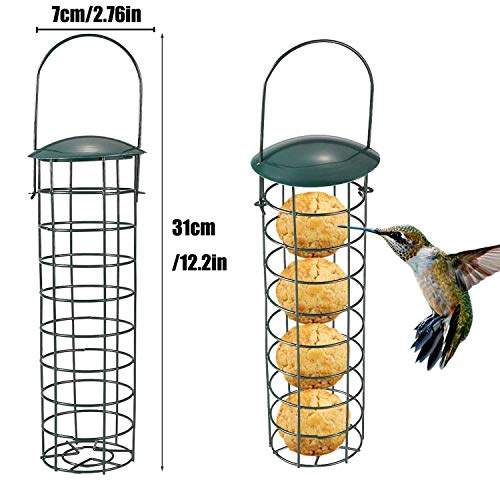 Comedero para Colgar Pájaros, Comedero de Semillas de Aves Silvestres Dispensador de Comida para Jardín al Aire Libre