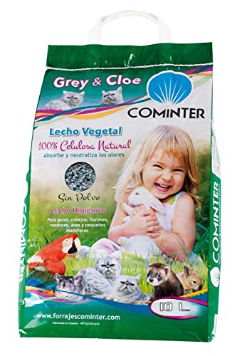Cominter - Lecho Vegetal para Mascotas Papel Grey & Cloe 10 L