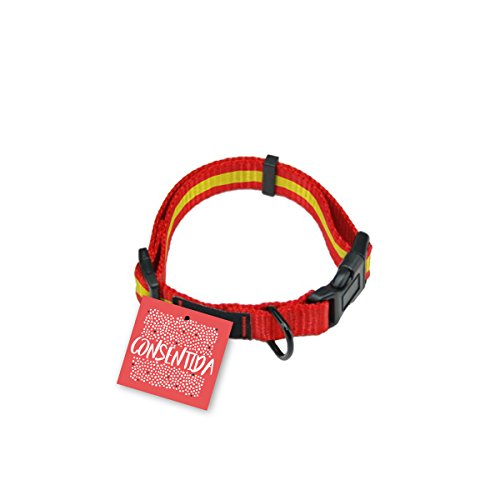 Consentida CN205536 Collar España T-1, 20-35 x 1 cm, S, Rojo y Amarillo