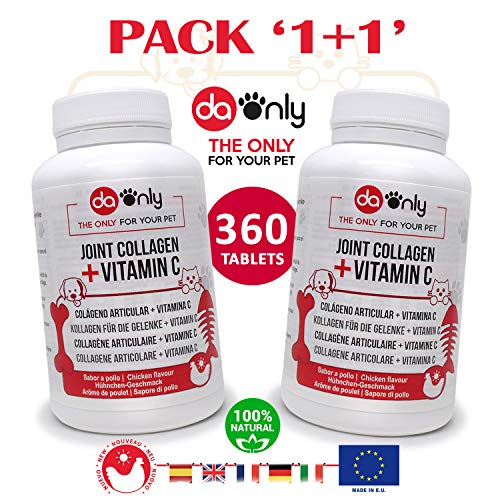 DAONLY Pack x 2 Antiinflamatorio para Perros Sabor a Pollo, Alternativa Natural a medicamentos para Perros, Cuidado de Las articulaciones como los condroprotectores, colageno articulaciones Natural
