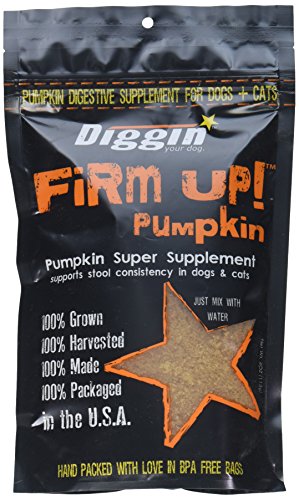 Diggin' Your Dog Firm Up Pumpkin Super Supplement for Digestive Tract Health for Dogs, 4-Ounce by Diggin' Your Dog