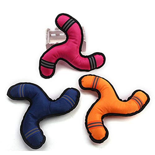 Discos voladores para perros Juguetes Boomerang reflectante Resistente a la mordedura Entrenamiento de mascotas Dardos Chew Toy para perros pequeños medianos grandes-naranja 5_como tamaño de la imagen
