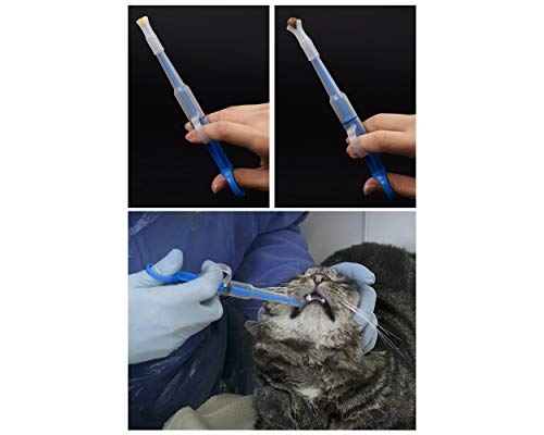 ds. distinctive style DSstyles Plastic Pet Pill Tablet Alimentador inyector Durable jeringas Medical Feeding Tool con Punta Suave para Gatos Perros - Azul