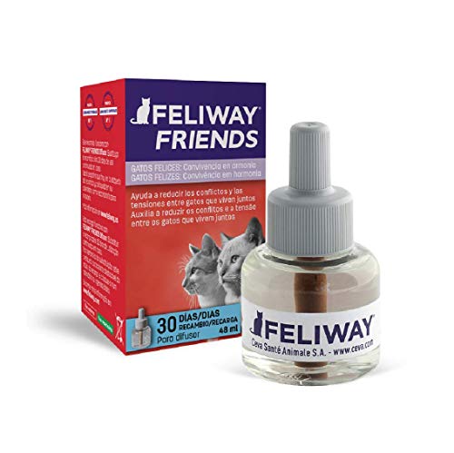 FELIWAY Friends - Anticonflictos para gatos - Peleas, Persecuciones, Bufidos, Bloqueos - Recambio 48 ml