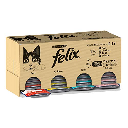 Felix - Alimento húmedo para gatos adultos, 120 Bolsas