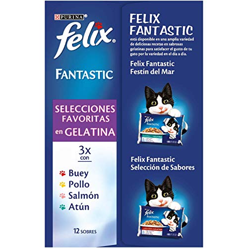 Felix - Fantastic Selecciones Favoritas en Gelatina Pack sobres 12 x 100 g - 1200 g