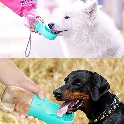 FineGood - Botella de Agua Plegable portátil para Perro, Cuenco Grande de 7 cm, a Prueba de Fugas, Botella de Viaje para Mascotas, pequeña, Gato, Cachorro, Senderismo al Aire Libre