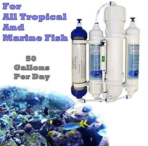 finerf ilters ósmosis inversa de filtro, de 4 niveles, compacto, con Di de resina, para tropicales y mar agua de acuarios y symphysodon, 50/75/100 GPD