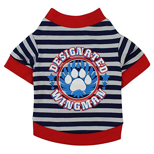 Fossrn Ropa Perro Pequeño Chihuahua Yorkshire Camiseta con Rayas de Algodón Disfraz de Cachorro para Mascotas