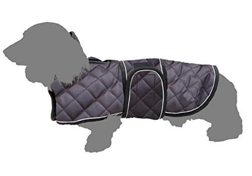 Geyecete Abrigo cálido acolchado térmico para perro salchicha con forro polar cálido, ropa para perro al aire libre con bandas ajustables para perros pequeños, medianos y grandes C588