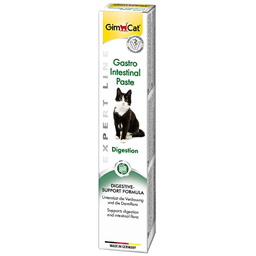 GimCat EXPERT LINE Gastro Intestinal, pasta - Snack para gatos funcional que favorece la salud intestinal y tiene efecto prebiótico - 1 tubo  (1 x 50 g)