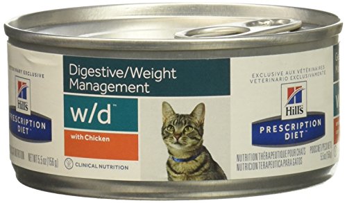 Hill' S Prescription Diet Feline W/D Comida gestión del Peso mendigo en graisse-diabète-colite Pollo para Gato 24 x 156 g