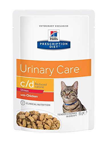 Hill`s Alimento Dietético para Gato C/D Pouch Urinary Stress - 2 Paquetes de 85 gr - Totale: 170 gr