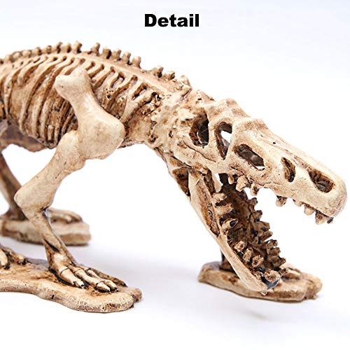 HongYH Decoración del Acuario, Esqueleto Decorativo del Dinosaurio de la Resina del Acuario para la casa del Reptil