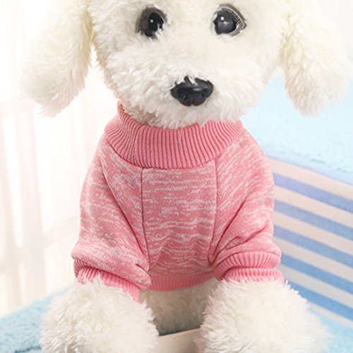 Idepet - Ropa para mascotas: jersey de forro polar para perros y gatos, S, Rosa
