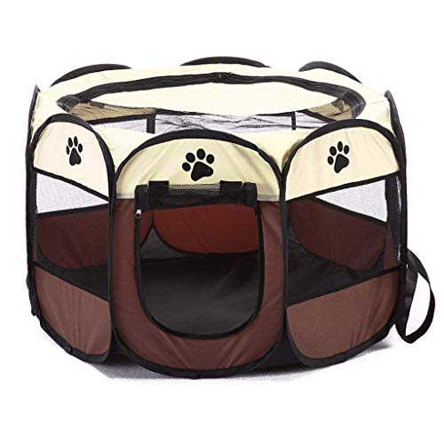 Jaula estilo parque para mascotas de Meiying, ideal para perros y gatos, portátil, plegable, caseta de ejercicio, para uso en interiores y exteriores
