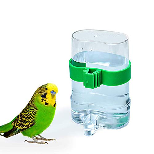Jixista 2pcs Comedero de pájaros automático Jaula dispensadora de Agua y alimento automático alimentador de pájaros alimentador de Agua de Comida Bebedero automático Parrot dispensador